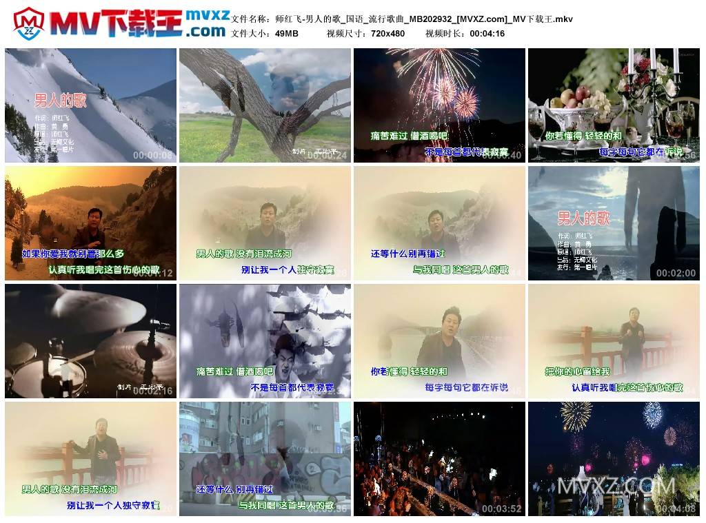 师红飞-男人的歌_国语_流行歌曲_MB202932